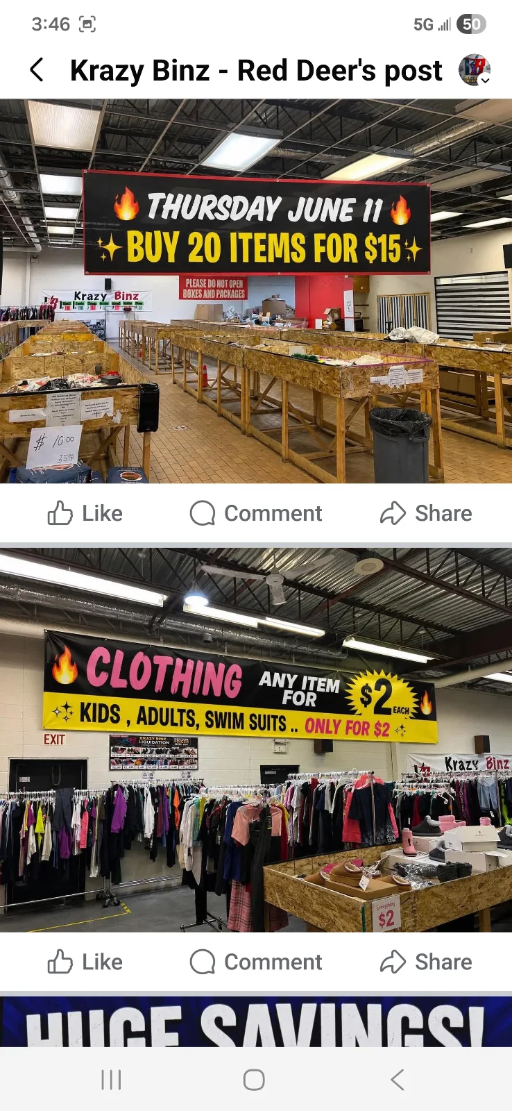 Established bins liquidation store photo 2