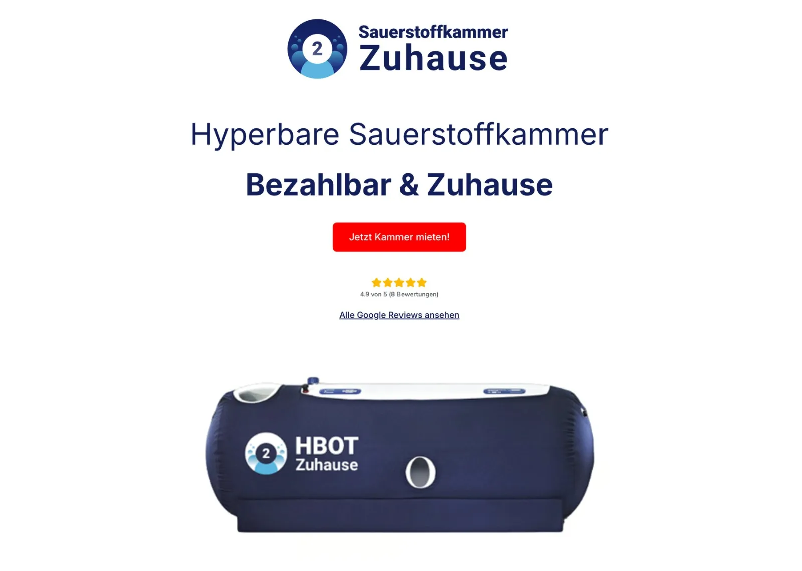 Turnkey Hyperbaric Chamber (HBOT) Home-Rental Business - 3 Chambers + Booking System (Relocatable) photo 7